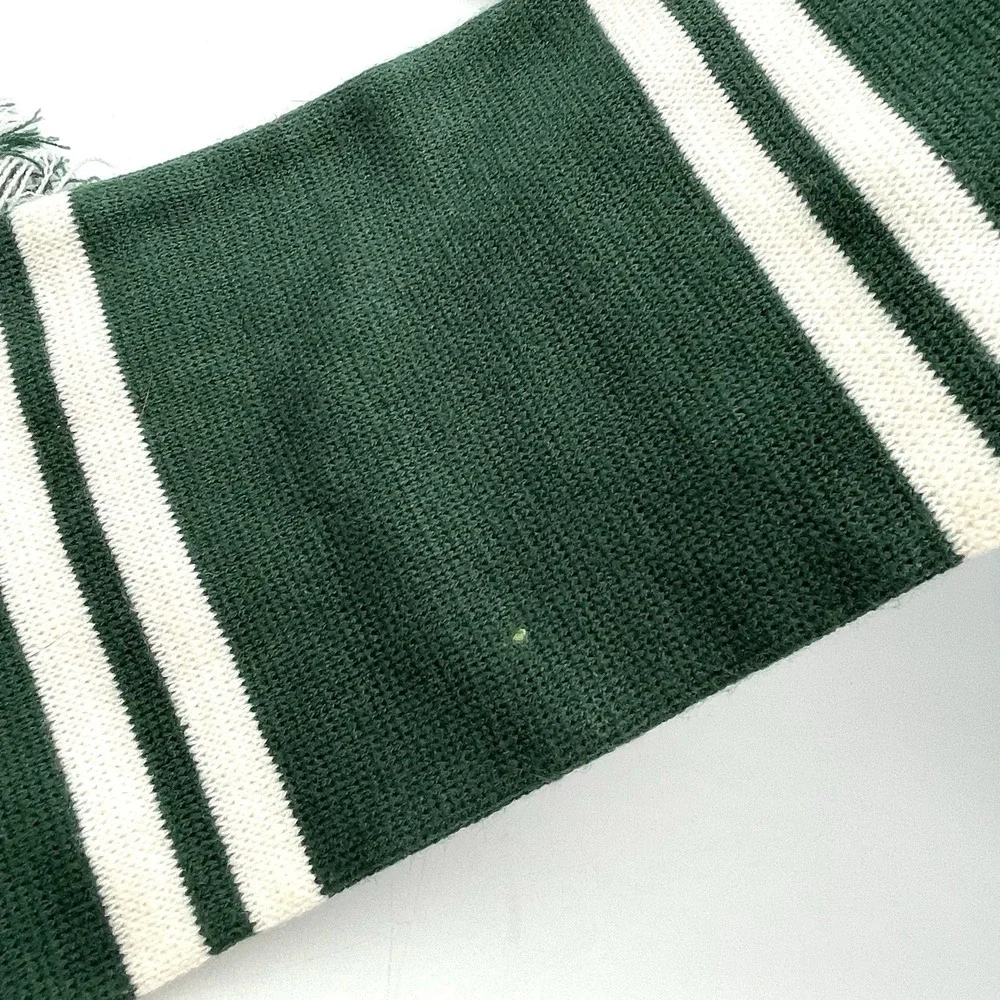 New York Jets Forever Collectibles Knit Fringe Scarf‎ Green White NFL Licensed